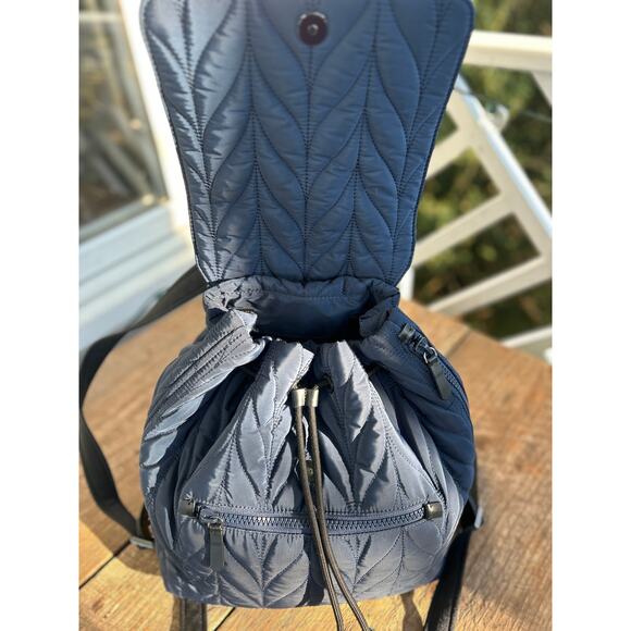 Kate Spade Ellie Large Flap Quilted Backpack in Quilted Navy - Picture 5 of 8